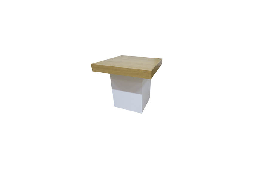 Eco Chique lounge table white column L80xW80xH72