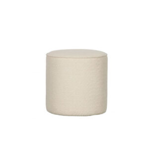 Poef teddy gemêleerd off-white Ø46xH46