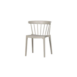 Spijlenstoel kunststof beige/grijs L53xB52xH75