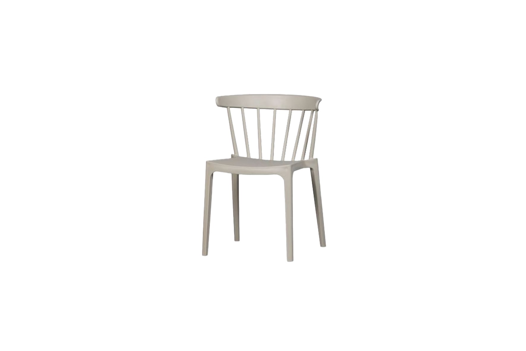 Spijlenstoel kunststof beige/grijs L53xB52xH75