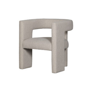 Fauteuil teddy beige met armleuning L62xB63xH71