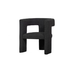 Fauteuil donkergrijs met armleuning L62xB63xH71