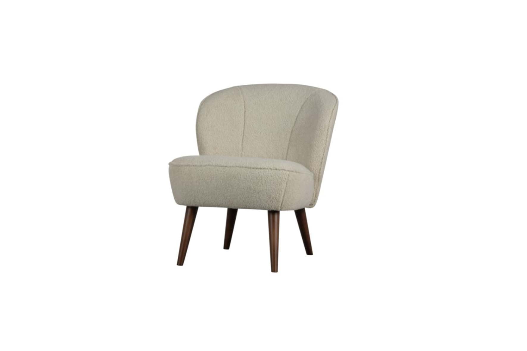 Armchair teddy off-white L59xW70xH71