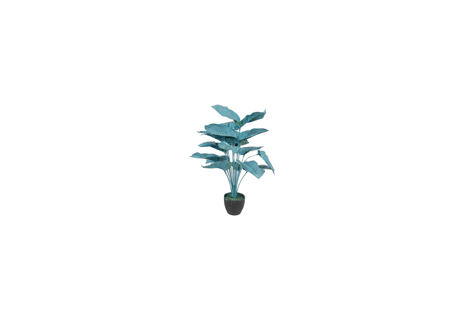 Gekleurde kunstplant petrol | M | Assorti H30-60cm