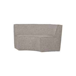 Semi-circular sofa 2-seater mixed natural L131xW131xH85
