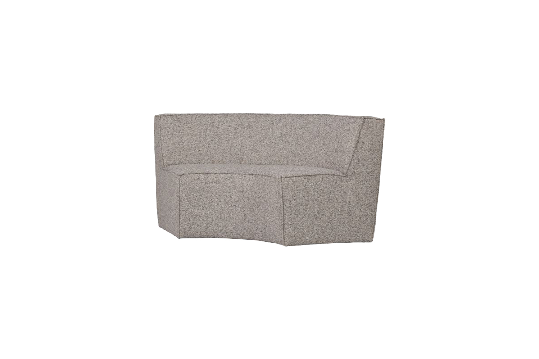 - Halfronde bank 4-zits | Kwartronde bank 2-zits gemêleerd naturel L131xB131xH85