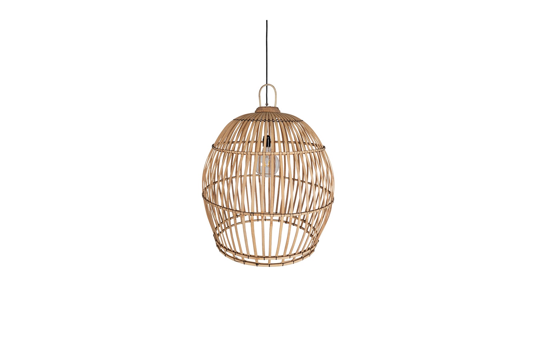 Rooster basket lamp bamboo