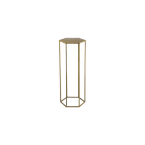 Hexagon pedestal gold L28xW24xH70