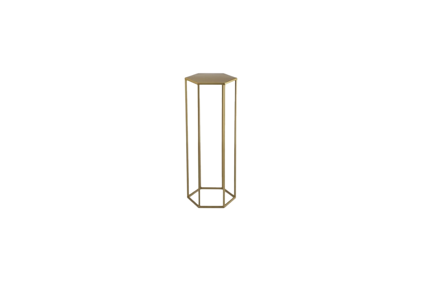 Hexagon sokkel goud L28xB24xH70
