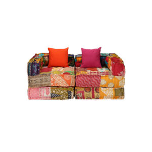Ibiza patchwork 2-zits loungebank L140xB70xH56 (set)