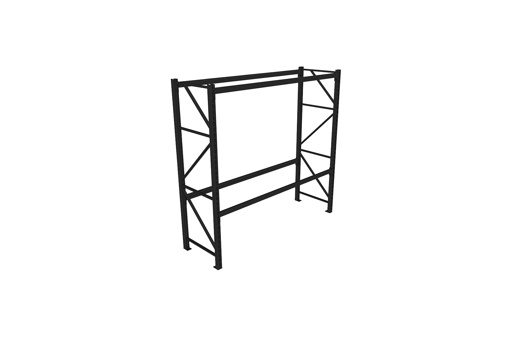 Industrial shelving unit black L270xB90xH270 | type A (set)