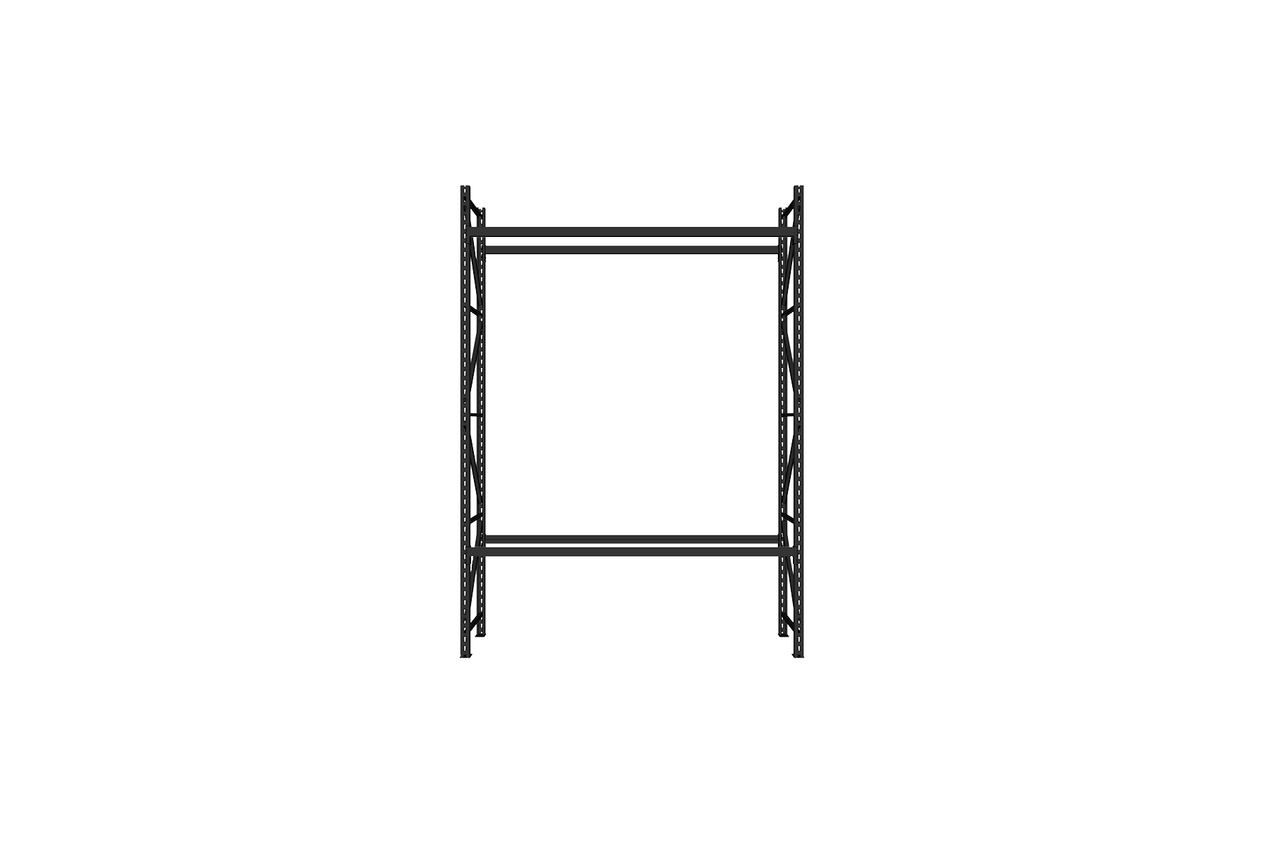 Industrieel stelling zwart L270xB90xH390 | type A (set)