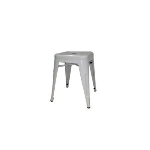 Industrieel Tolix kruk laag wit glans L39xB39xH46