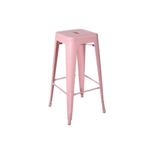 Industrieel Tolix barkruk roze H75