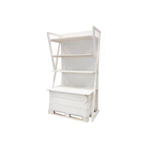 Industrial buffet cabinet white L140xW90xH244