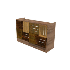 Industrieel fruitkistenbar L190xB60xH110