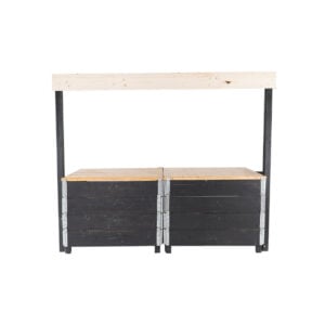 Industrial lemonade stall double black L240xW80