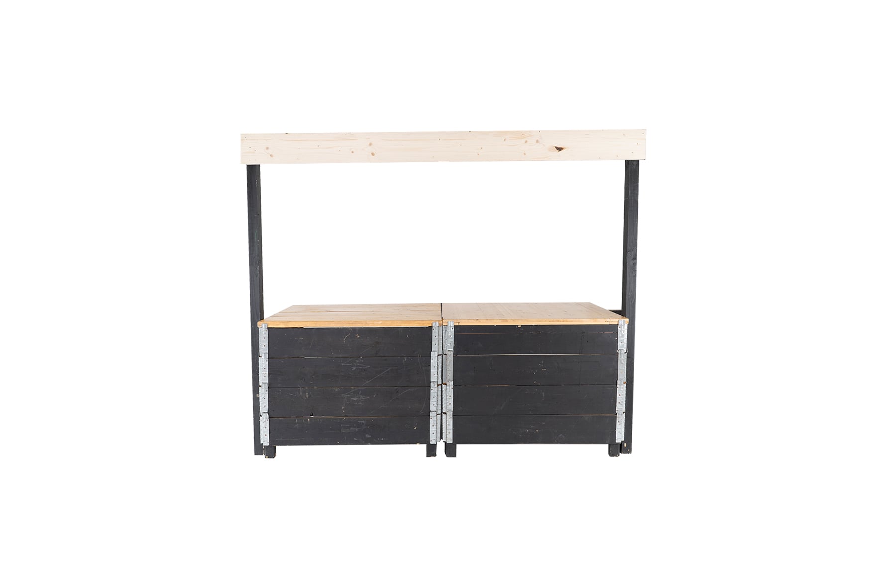 Industrieel limokraam dubbel zwart L240xB80