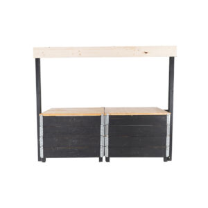 Industrieel limokraam dubbel zwart L240xB80