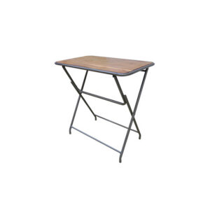 Industrieel statafel rechthoekig ijzer-hout (rand om tafel) L100xB60xH100