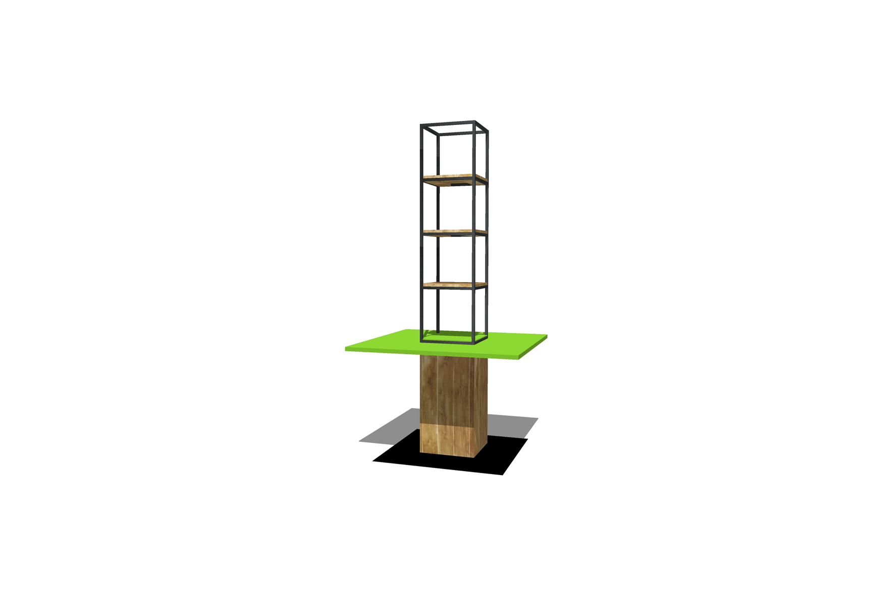 Informatiepunt tafel groen L150xB150xH305