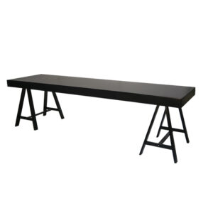 Kaapstad dinertafel lang zwarte schragen L250xB70xH75