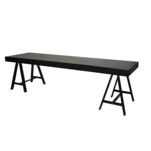 Kaapstad dinertafel lang zwarte schragen L250xB70xH75