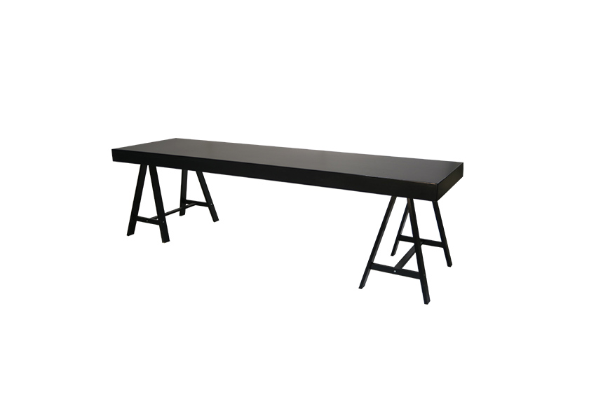 Kaapstad dinertafel lang zwarte schragen L250xB70xH75