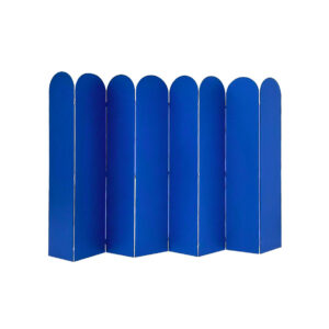 Kamerscherm | 2-luik blauw met bogen B100xH250