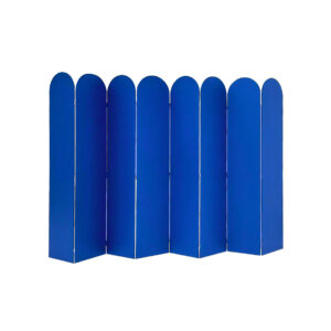 Kamerscherm | 2-luik blauw met bogen B100xH250