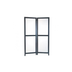 X | Kamerscherm zwart/wit L130xH200