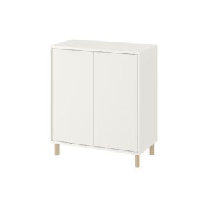 Kast 2-deurs wit L70xB35xH80