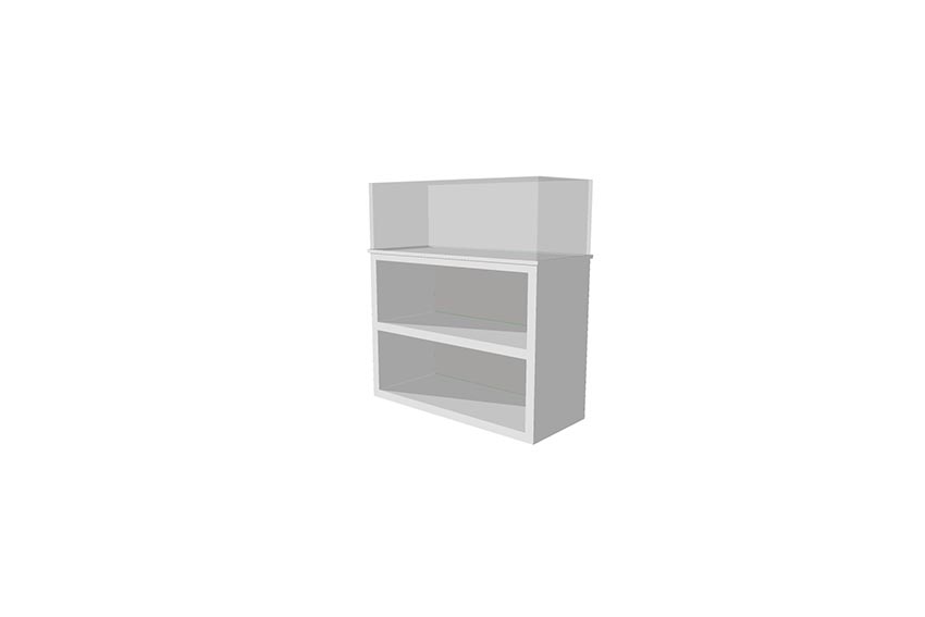 Kopenhagen cabinet low with display cover L120xW50xH130