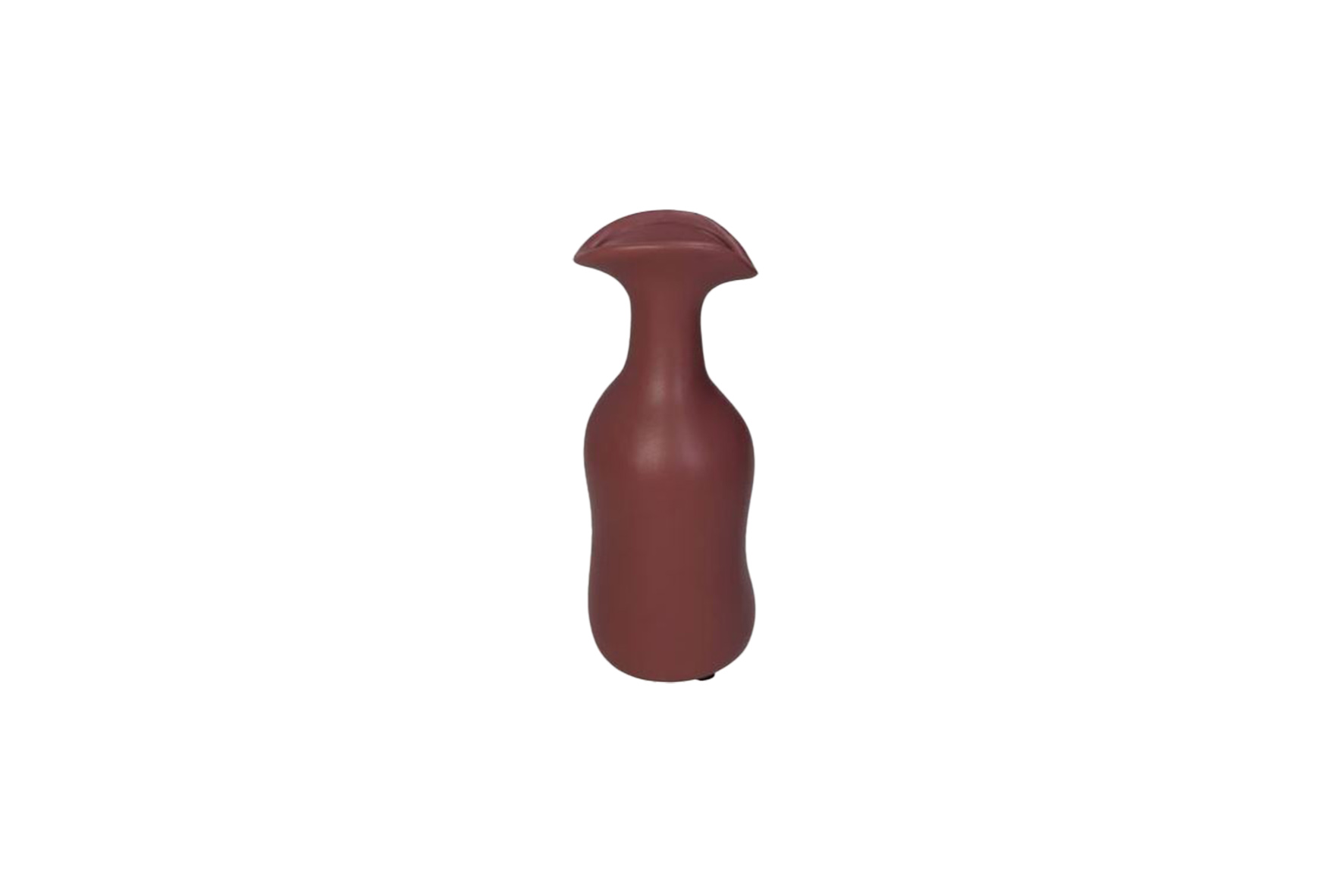 Vase | Ceramic bordeaux organic Ø8xH20.5