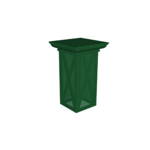 Kiosk sokkel groen L75xB75xH122