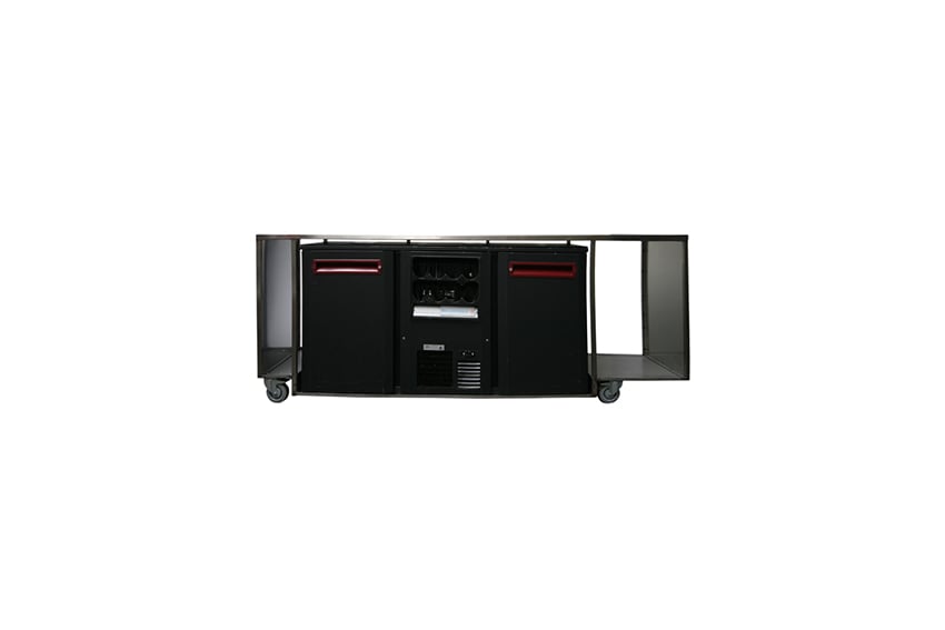 Koelbuffet 2-deurs met flessennest L250xB60xH95