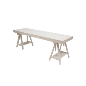 Kopenhagen dinertafel lang witte schragen L250xB70xH75