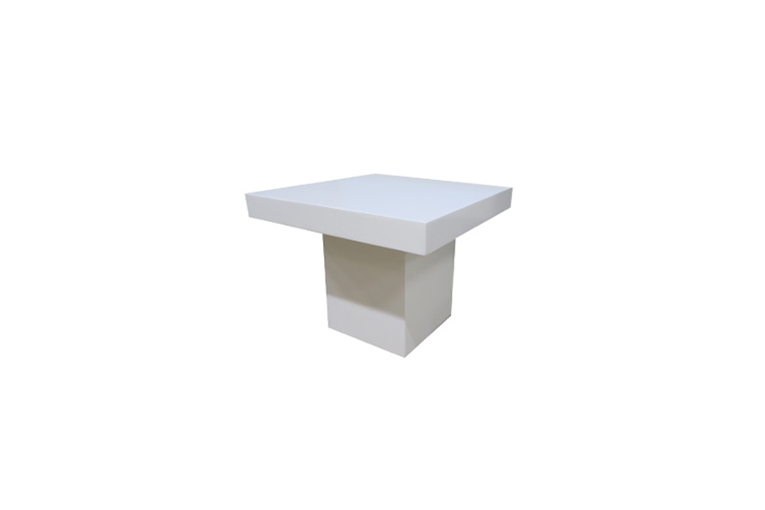 Kopenhagen lounge table white column L95xW95xH72