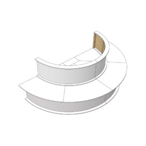 Kopenhagen plantenbak halfrond L300xB150xH102 (set)