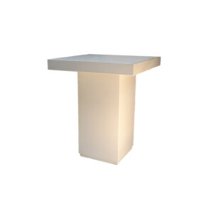 Kopenhagen high table white column L95xW95xH110