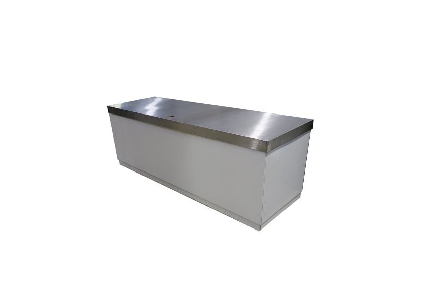 Kopenhagen buffet met RVS werkblad L250xB80xH85
