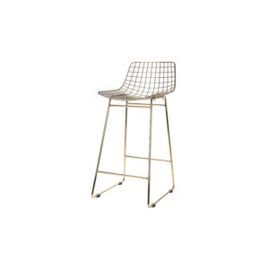 Cosmo Velvet barstool wire brass H67