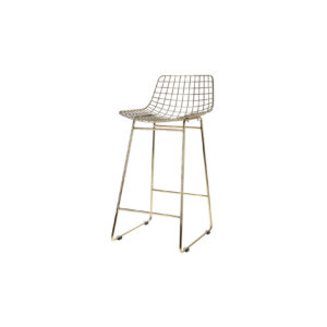Cosmo Velvet barkruk wire messing H67