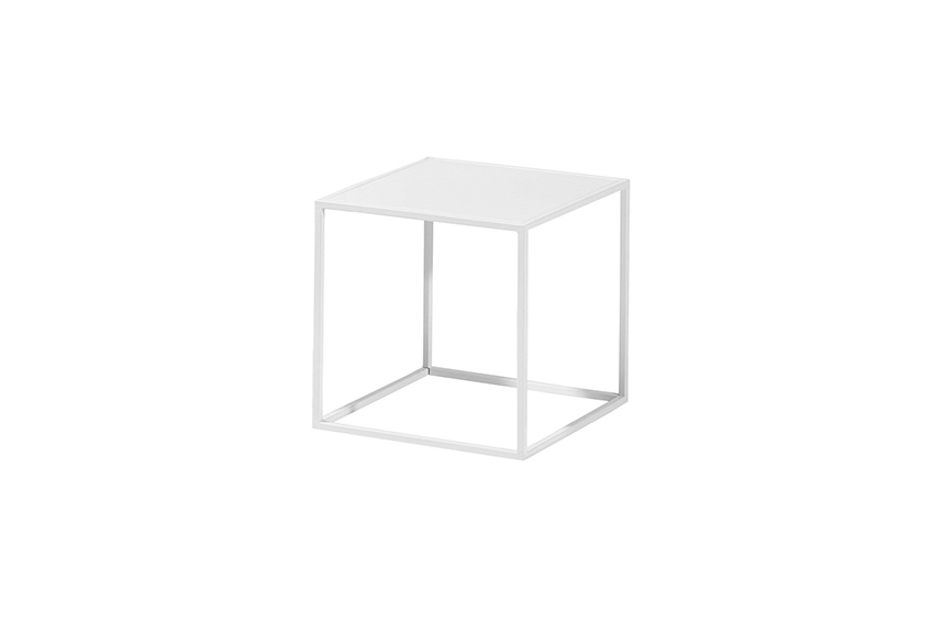 Display cube white metal category A L30xW30xH30