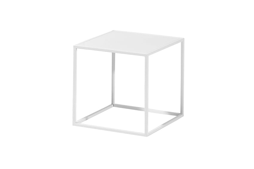 Display cube white metal category A L40xW40xH40