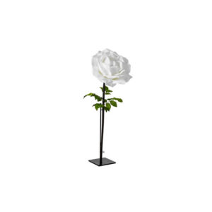 Kunst | Roos wit zijde XL Ø65xH160