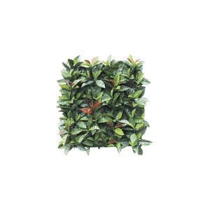 Kunstplant | Haag paneel groen Photinia rood L50xB50