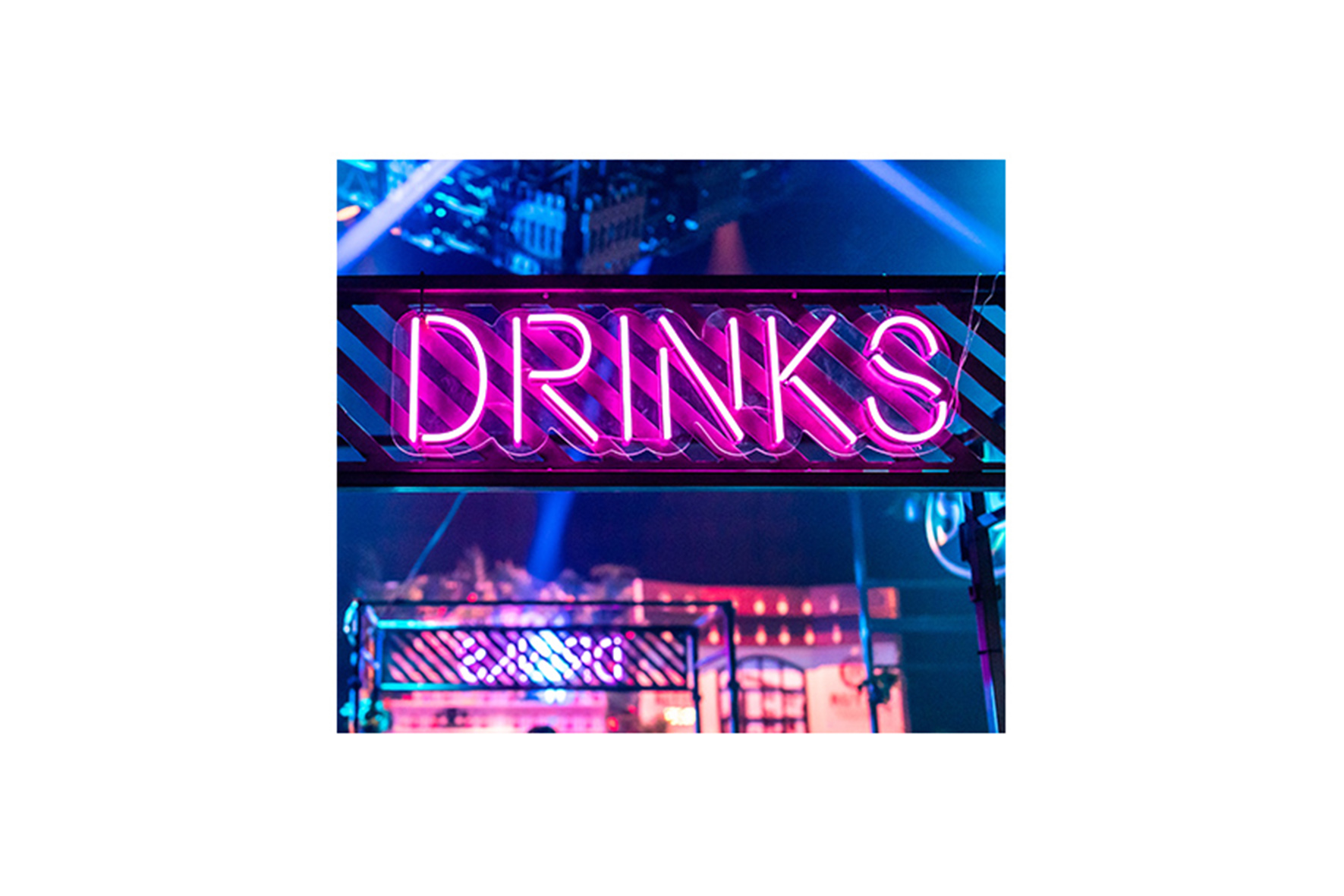 LED neon reclamebord 'DRINKS' RGB L97xB3xH27