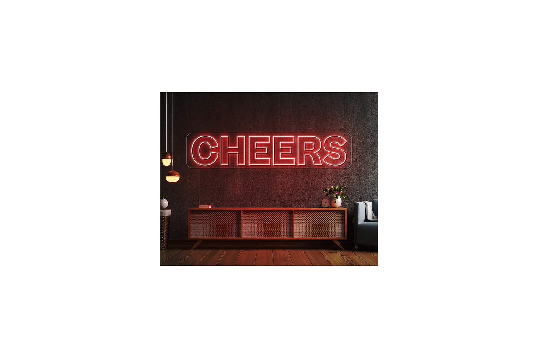 LED neon reclamebord 'CHEERS' RGB L140
