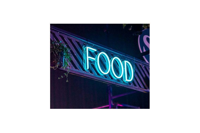 LED neon reclamebord 'FOOD' RGB L78xB3xH27